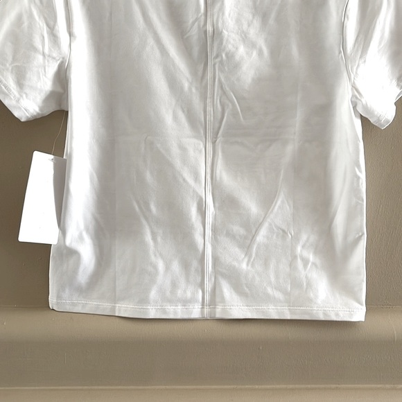 Athleta Essential V-Neck Tee. Bright White. XXS. NWT. - Picture 4 of 8